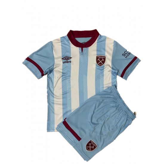 Camisola West Ham United Criança Equipamento Segundo 2021-2022 Manga Curta